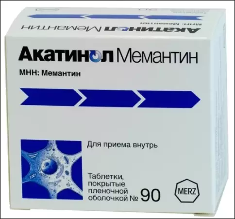 Акатинол Мемантин Таблетки 10мг №90 произодства Мерц Фарма ГмбХ и Ко. КГаА