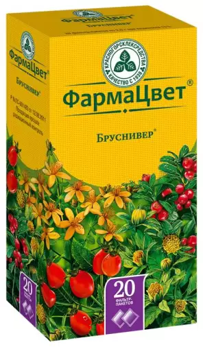 Сбор Бруснивер Фильтр-пакеты 2г №20 произодства Красногорсклексредства ОАО