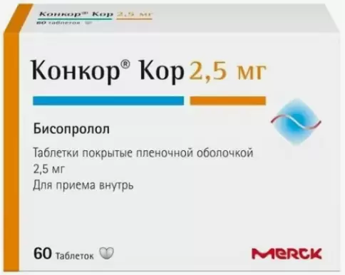 Конкор Кор Таблетки 2.5мг №60 произодства Нанолек ООО