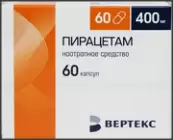 Пирацетам Капсулы 400мг №60 от Вертекс ЗАО