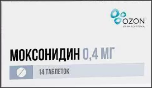 Моксонидин Таблетки п/о 400мкг №14 произодства Озон ФК ООО