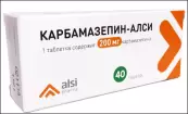 Карбамазепин Таблетки 200мг №40 от Алси Фарма ЗАО