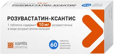 Розувастатин Таблетки 10мг №60 произодства Алси Фарма ЗАО