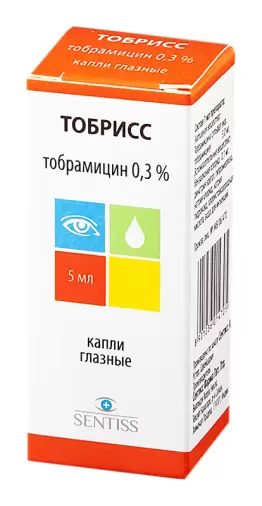 Тобрисс Капли глазные 0.3% 5мл произодства Сентисс Фарма