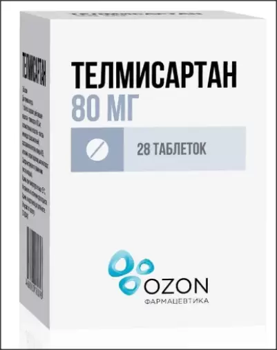 Телмисартан Таблетки 80мг №28 произодства Озон ФК ООО