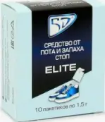 5 дней Средство от пота и запаха ног Elite Пакетики 1.5г №10 от Не определен