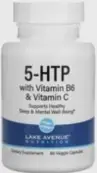 5-НТР (5-гидрокситриптофан) с витаминами В6 и С Капсулы вегетарианские №180 от Lake avenue nutrition