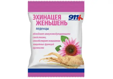 911 Леденцы эхинацея/женьшень/витамин C