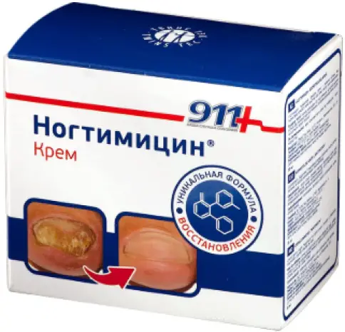 911 Ногтимицин крем для ногтей Банка 30мл произодства Твинс Тэк ЗАО