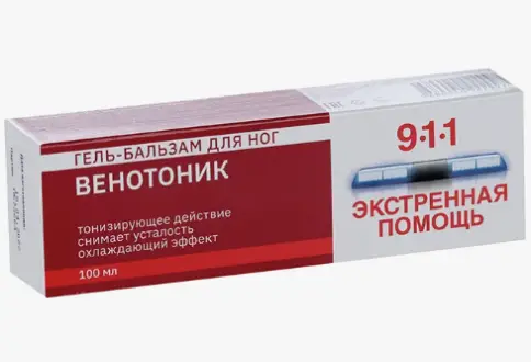 911 Венотоник гель-бальзам для ног Туба 100мл произодства Твинс Тэк ЗАО
