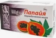 Aasha herbals мыло аюрведическое Мыло кусковое (папайя) 75г от Международная аптека