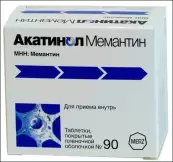 Акатинол Мемантин Таблетки 10мг №90 от Мерц Фарма ГмбХ и Ко. КГаА