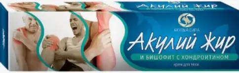 Акулий жир крем для тела с бишофитом и хондроитином Туба 75мл произодства Твинс Тэк ЗАО