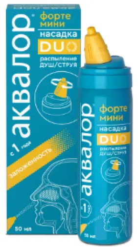 Аквалор форте Duo Душ/Струя д/взрослых и детей Спрей 50мл
