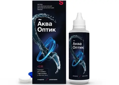 Акваоптик раствор для контактных линз многофункциональный Флакон 120мл + контейнер произодства Гротекс ООО