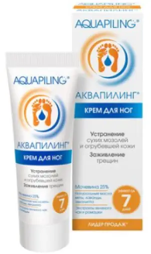 Аквапилинг крем для ног Туба 75мл произодства Зелёная дубрава ЗАО