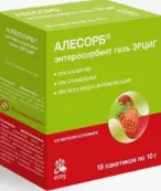 Алесорб Энтеросорбент с янтарн.к-той Клубника Гель д/приёма внутрь 10г №18 от Фарм Фабрика ОАО