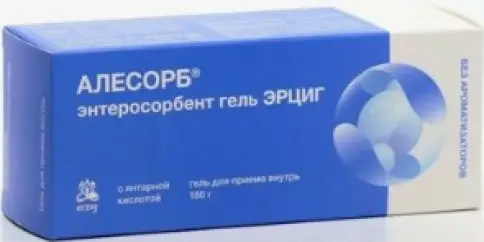 Алесорб Энтеросорбент с янтарной к-той Гель д/приёма внутрь 180г