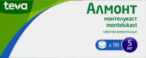 Алмонт Таблетки п/о 5мг №98 в СПБ (Санкт-Петербурге)