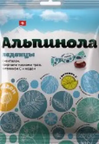 Альпинола леденцы б/сахара Упаковка 75г произодства Салютас Фарма ГмбХ