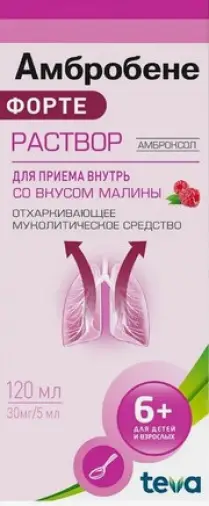 Амбробене форте Р-р д/приёма внутрь 30мг/5мл 120мл произодства Тева