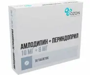 Амлодипин-периндоприл Таблетки 10мг+8мг №30 в СПБ (Санкт-Петербурге) от ПетроАптека Бухарестская 90