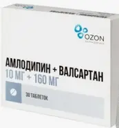 Амлодипин-Валсартан Таблетки п/о 10мг+160мг №30 от ЗДОРОВ ру Славянский б-р