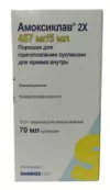 Амоксиклав Порошок д/суспензии 457мг/5мл 17.5г (70мл) от Сандоз