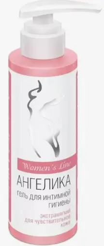 Ангелика womens line гель для интимной гигиены для чувствительной кожи экстрамягкий Флакон с дозатором 200мл произодства ВИС ООО