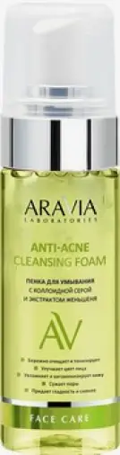Аравия ARAVIA Laboratories Anti-Acne Пенка для умывания, пенка для лица, с коллоидной серой и экстрактом женьшеня