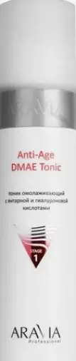 Аравия ARAVIA Professional Anti-Age DMAE Tonic Тоник омолаживающий для лица с янтарной и гиалуроновой кислотами Флакон 250мл