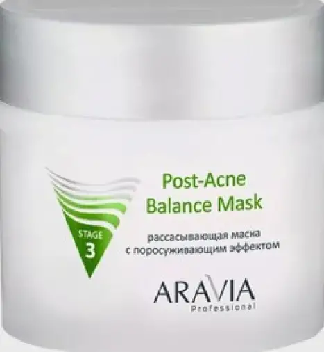 Аравия ARAVIA Professional Маска для лица рассасывающая с поросуживающим эффектом для жирной и проблемной кожи Post-Acne Balance Mask Банка 300мл