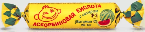 Аскорбиновая кислота со вкусом арбуза Таблетки 25мг №10 произодства Аскопром ООО