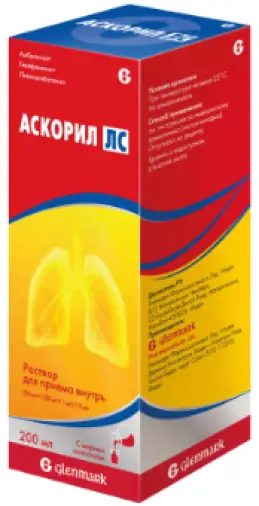 Аскорил ЛС Р-р д/приёма внутрь 200мл произодства Гленмарк Фармасьютикалз