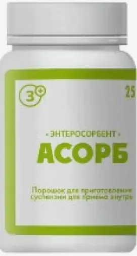 Асорб 3+Кремния Диоксид Порошок 25г произодства Не определен