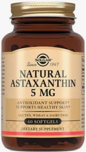 Астаксантин 5мг из микроводоросли Капсулы 255мг №60 произодства Солгар