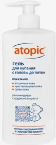 Атопик (Atopic) гель д/купания с головы до пяток Флакон 400мл в Подольске