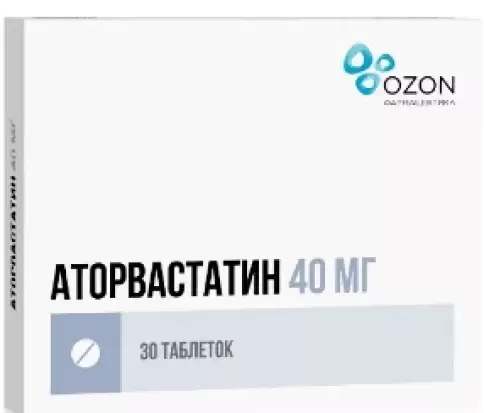 Аторвастатин Таблетки п/о 40мг №30 в Долгопрудном