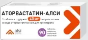 Аторвастатин Таблетки п/о 40мг №90 от Алси Фарма ЗАО