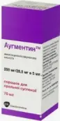 Аугментин Порошок д/суспензии 200мг+28.5мг/5мл 70мл от Не определен