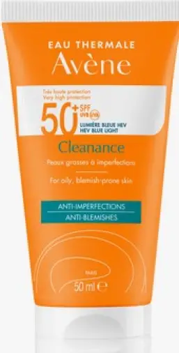 Avene Cleanance Авен Клинанс солнцезащитный флюид для проблемной кожи, склонной к акне Туба (SPF 50+) 50мл произодства Пьер Фабр Дерматология