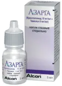 Азарга Капли глазные 5мл от Алкон Лабораториз Инк.