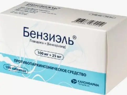 Бензиэль Таблетки 100мг+25мг №100 произодства Канонфарма Продакшн ЗАО