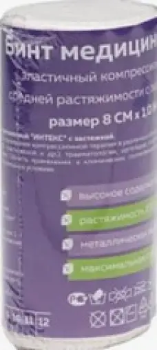 Бинт эластичный Бона менте Bona mente Упаковка 1х8см