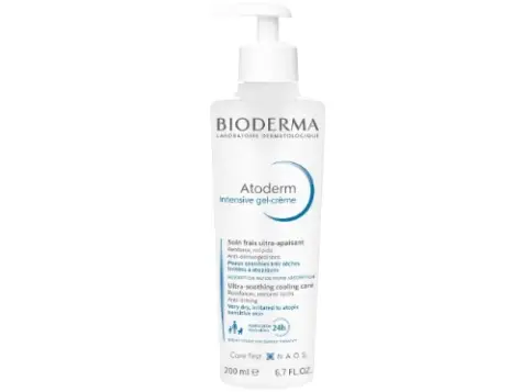 Биодерма BIODERMA Atoderm Гель-крем Интенсив успокаивающий увлажняющий для сухой раздраженной и атопичной кожи Флакон с дозатором 200мл произодства Биодерма