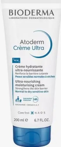 Биодерма BIODERMA Atoderm Крем Ультра Питание и увлажнение для нормальной сухой и чувствительной кожи Флакон с дозатором 200мл