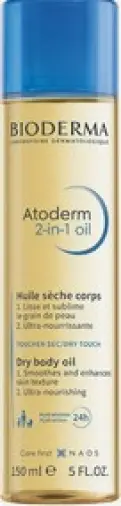 Биодерма BIODERMA Atoderm Масло для тела сухое 2в1 для сухой, очень сухой, огрубевшей кожи лица и тела Флакон 150мл