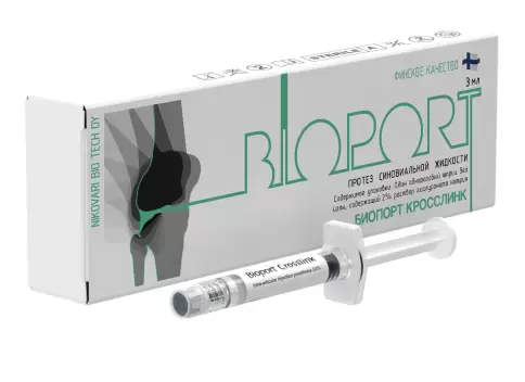 Биопорт Кросслинк Р-р д/внутрисуставн.инъекций 2% 3мл №1 произодства Максиджин Байотек