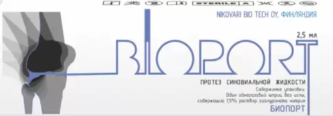 Биопорт протез синовиальной жидкости Шприц 1.5% 2.5мл произодства Максиджин Байотек