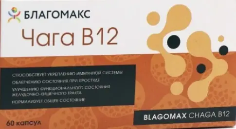 Благомакс Чага В12 Капсулы 480мг №60 произодства ВИС ООО